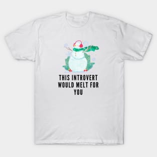 Introvert Christmas Quote T-Shirt